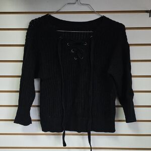 GAP Front Laceup Knitted Cotton Sweater
